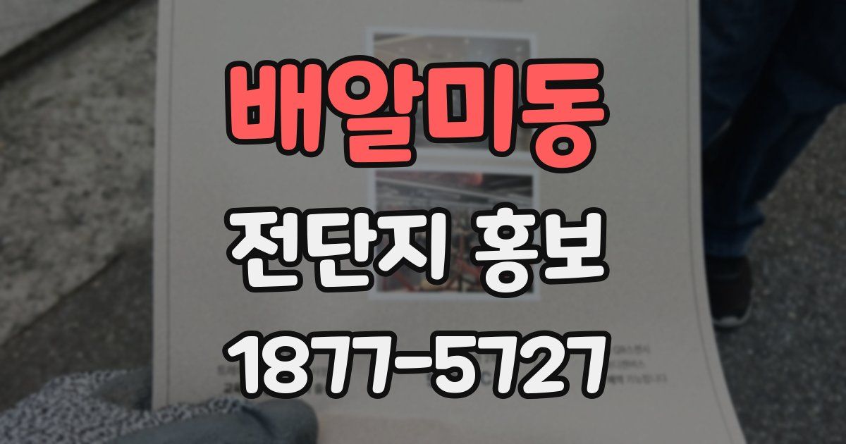 배알미동 전단지 홍보