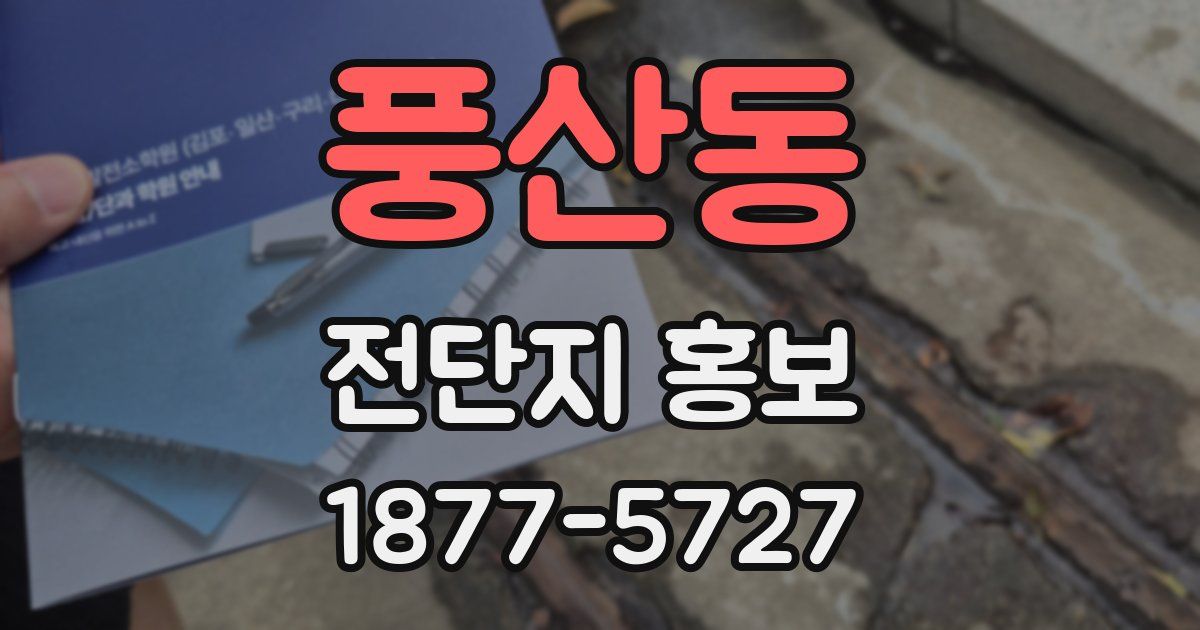 풍산동 전단지 홍보