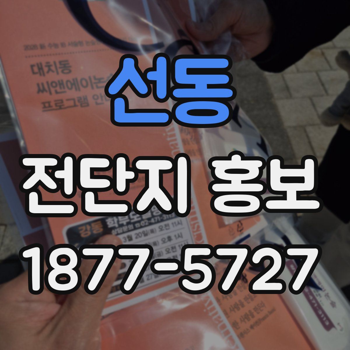 선동 전단지 홍보