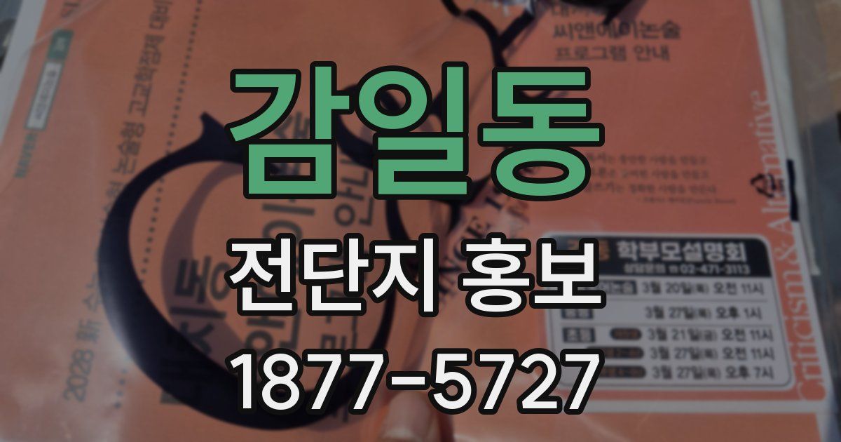 감일동 전단지 홍보