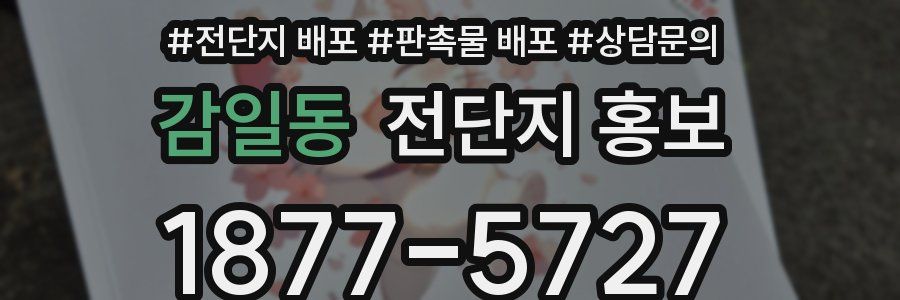 감일동 전단지 홍보