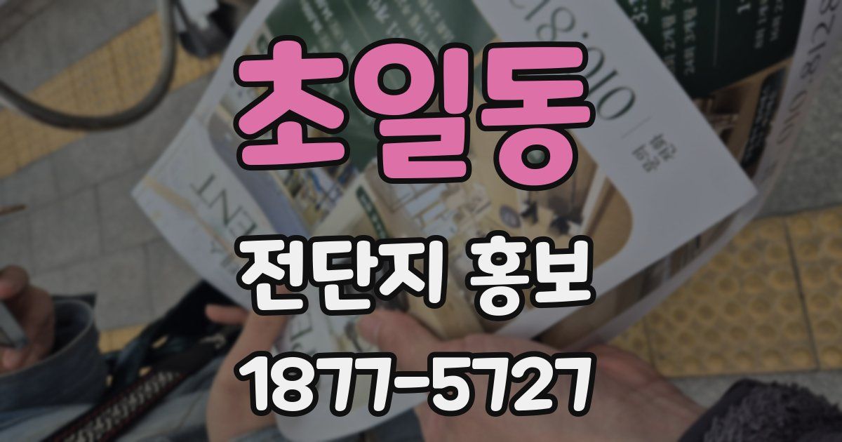 초일동 전단지 홍보