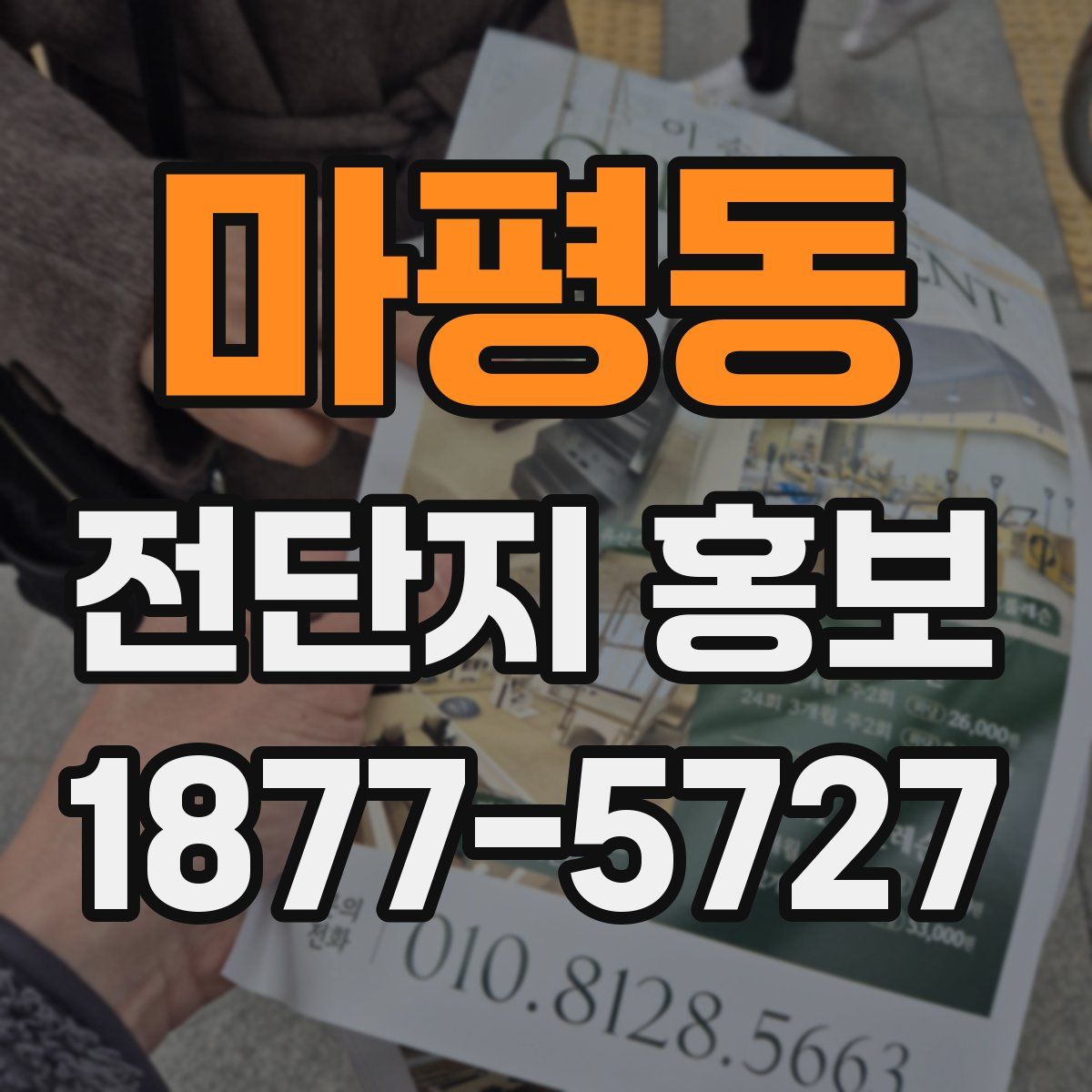 마평동 전단지 홍보