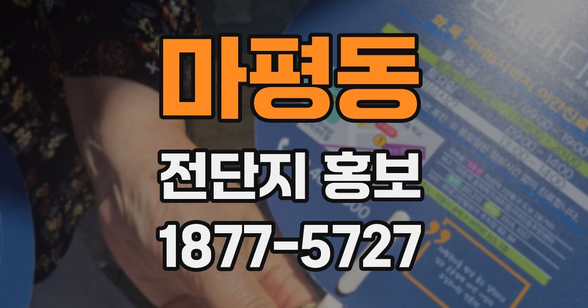 마평동 전단지 홍보
