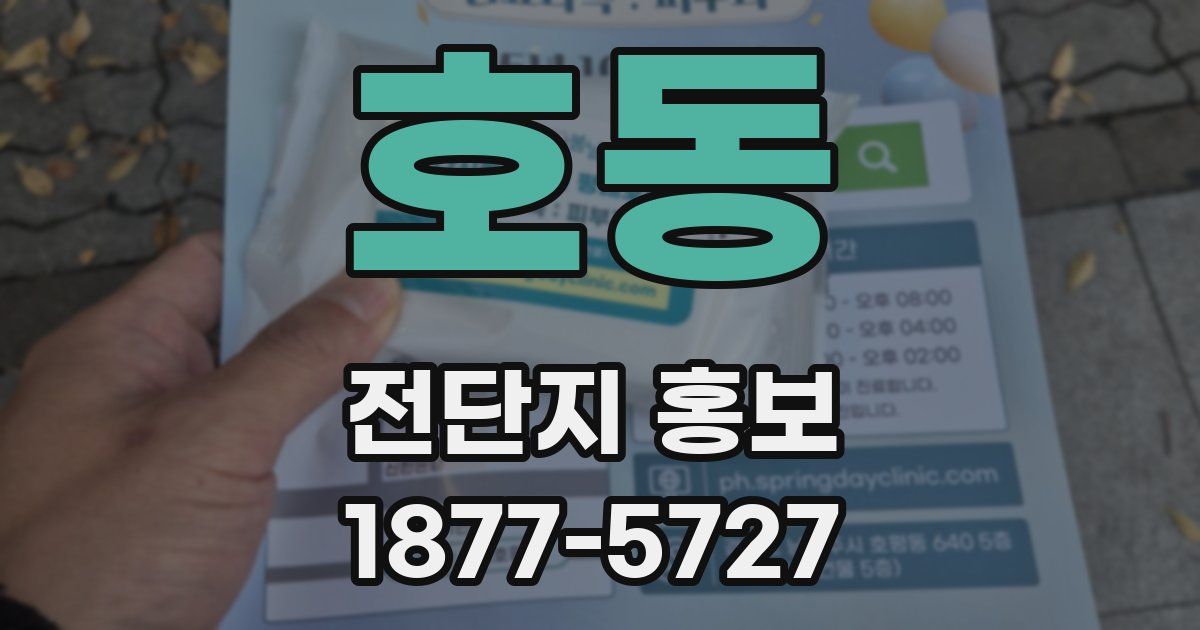 호동 전단지 홍보
