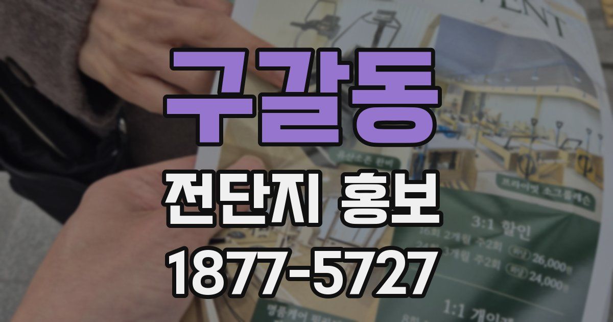 구갈동 전단지 홍보