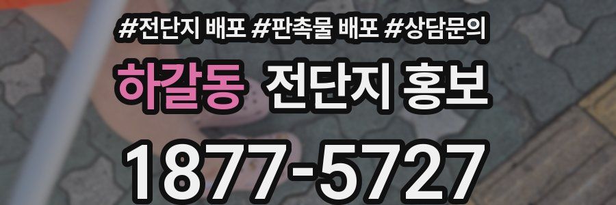하갈동 전단지 홍보