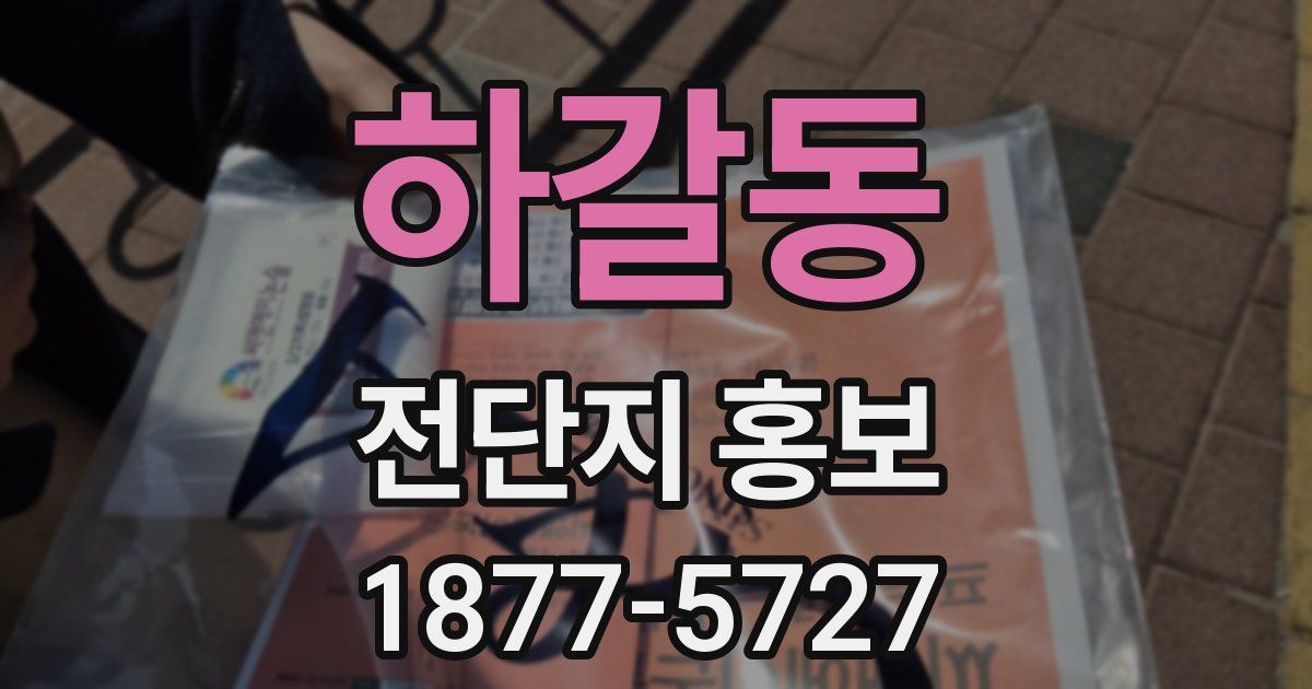 하갈동 전단지 홍보