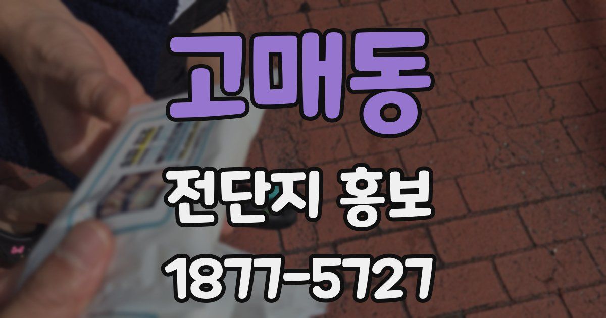 고매동 전단지 홍보