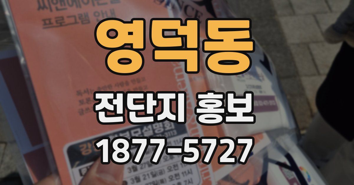영덕동 전단지 홍보