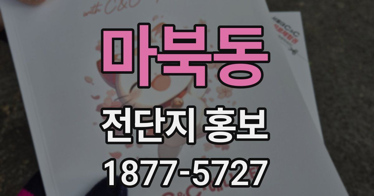 마북동 전단지 홍보