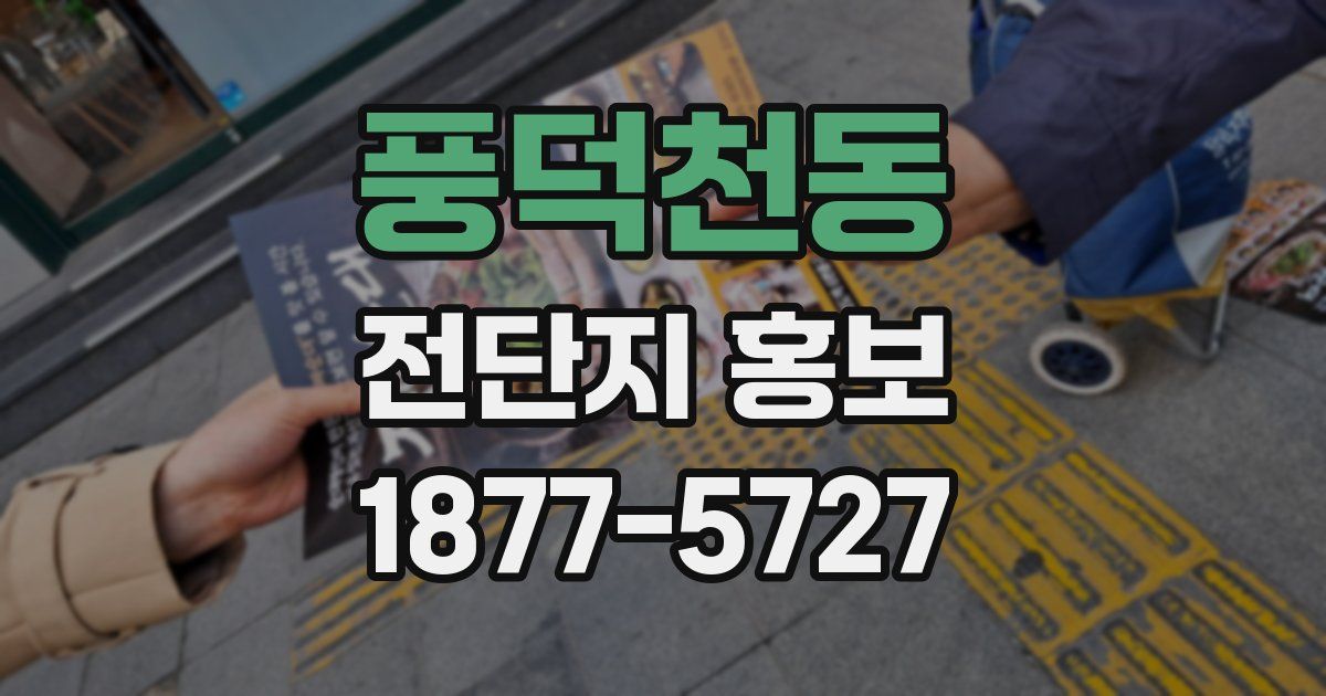 풍덕천동 전단지 홍보