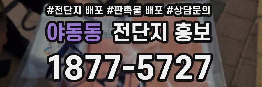야동동 전단지 홍보
