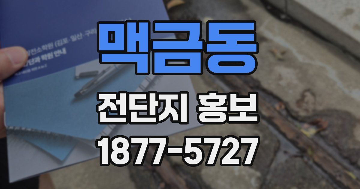 맥금동 전단지 홍보