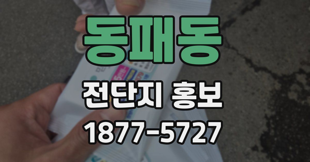 동패동 전단지 홍보