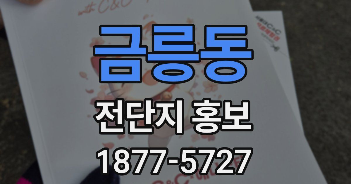 금릉동 전단지 홍보