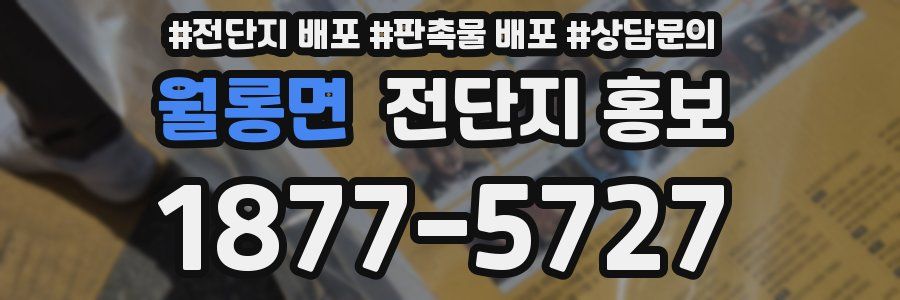 월롱면 전단지 홍보