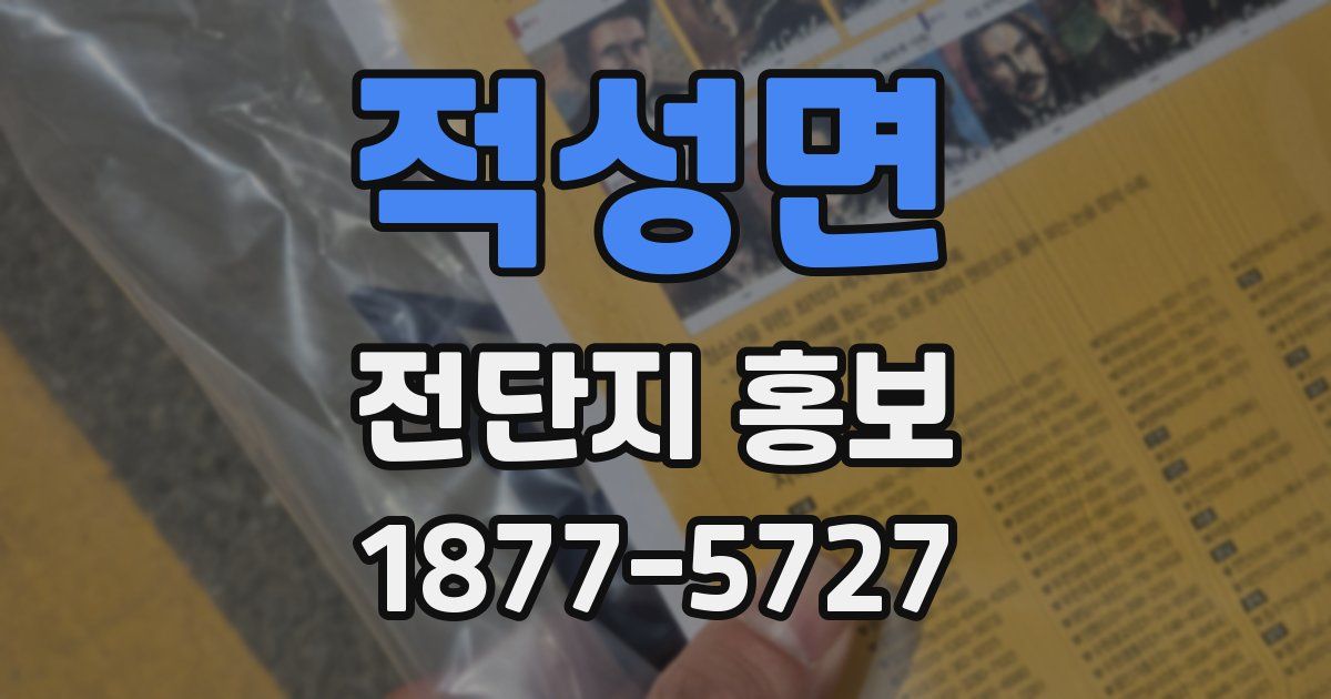 적성면 전단지 홍보