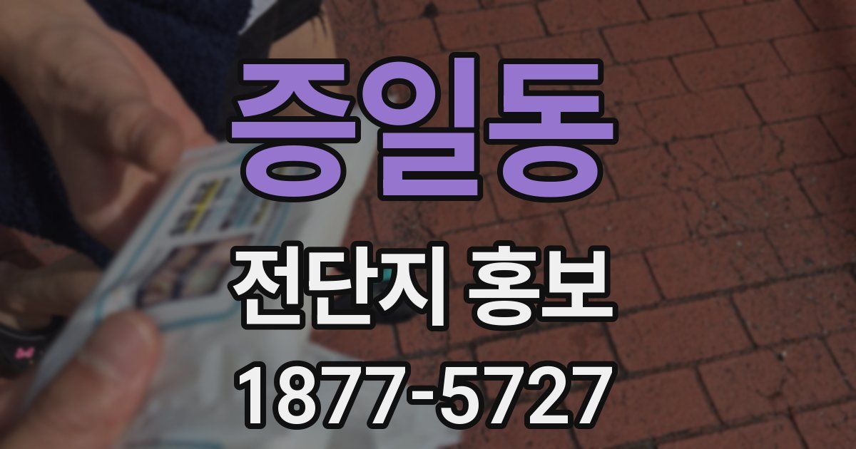 증일동 전단지 홍보