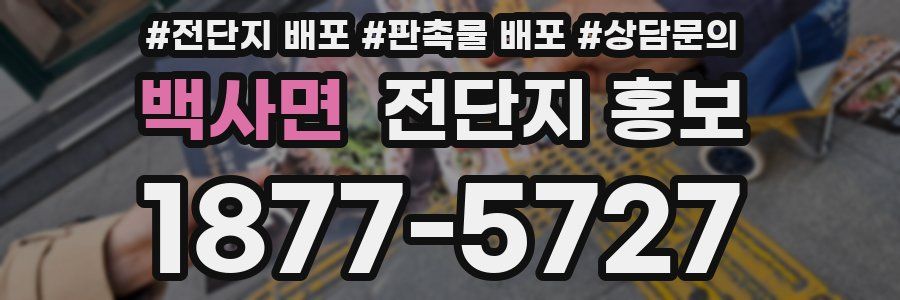 백사면 전단지 홍보