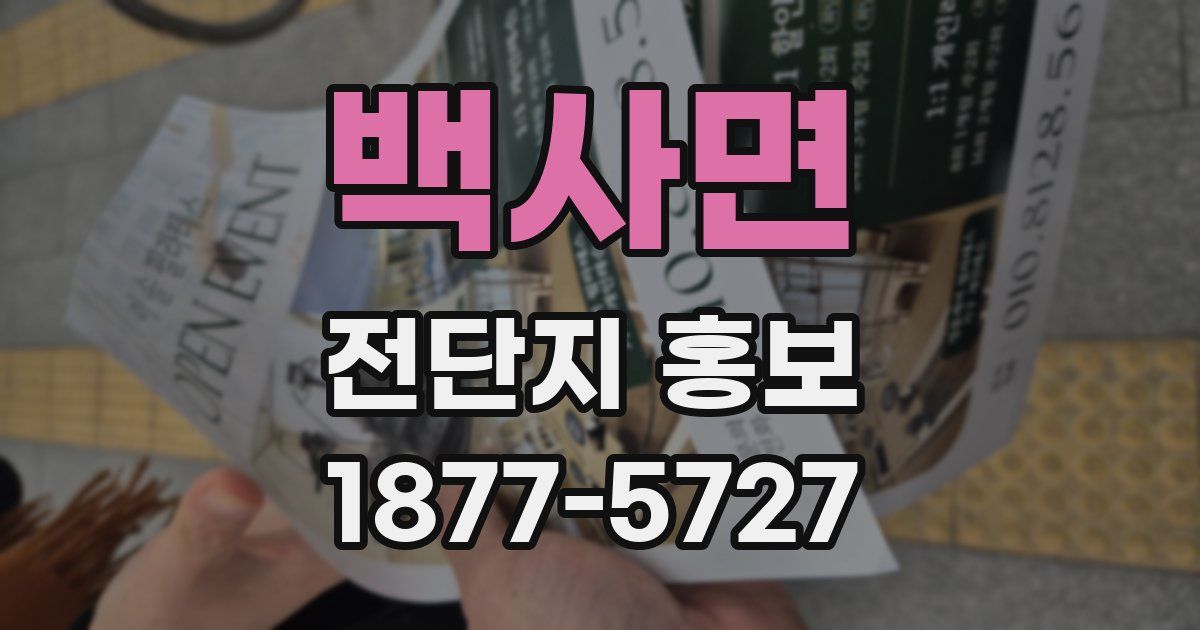 백사면 전단지 홍보