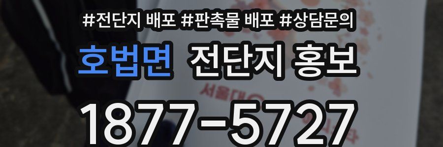호법면 전단지 홍보