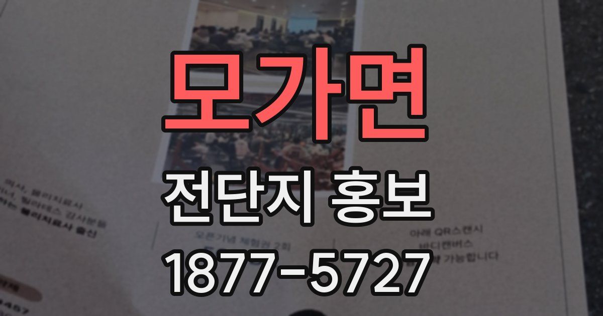모가면 전단지 홍보