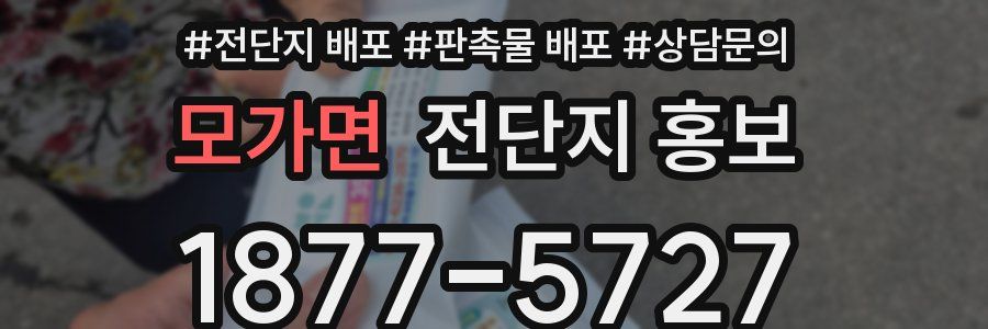모가면 전단지 홍보