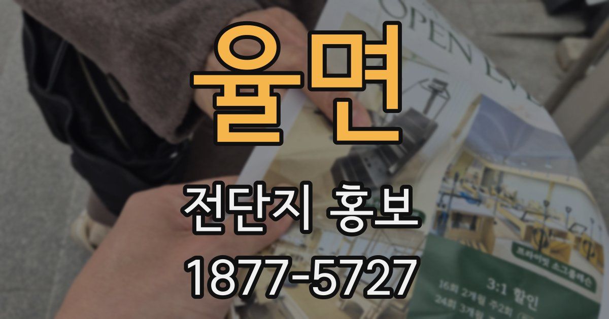 율면 전단지 홍보