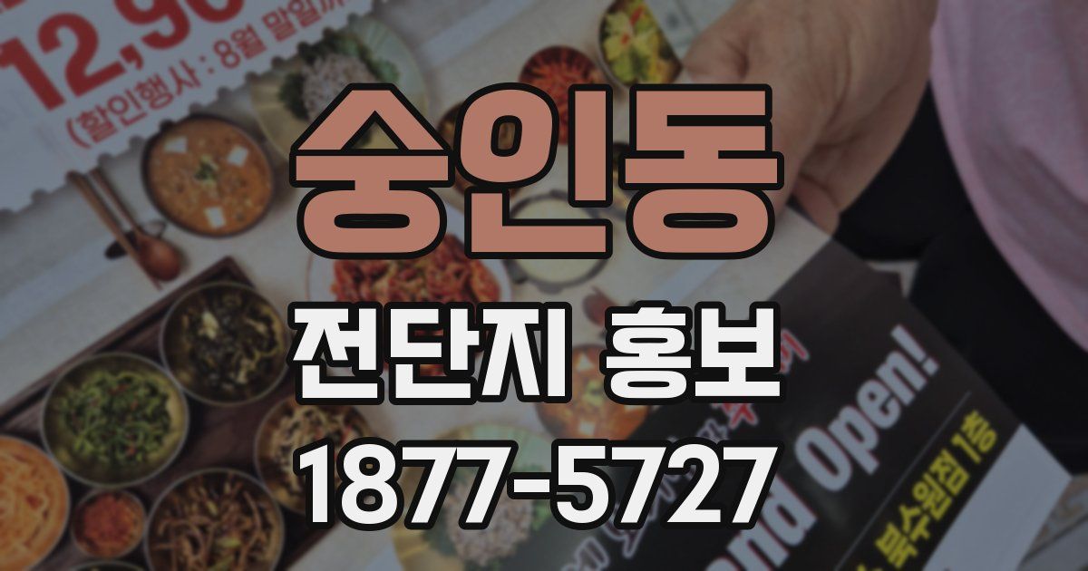 숭인동 전단지 홍보