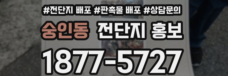 숭인동 전단지 홍보