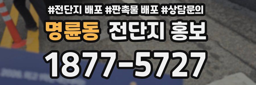 명륜동 전단지 홍보