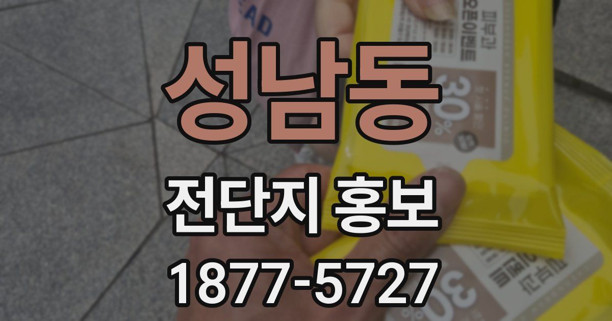 성남동 전단지 홍보