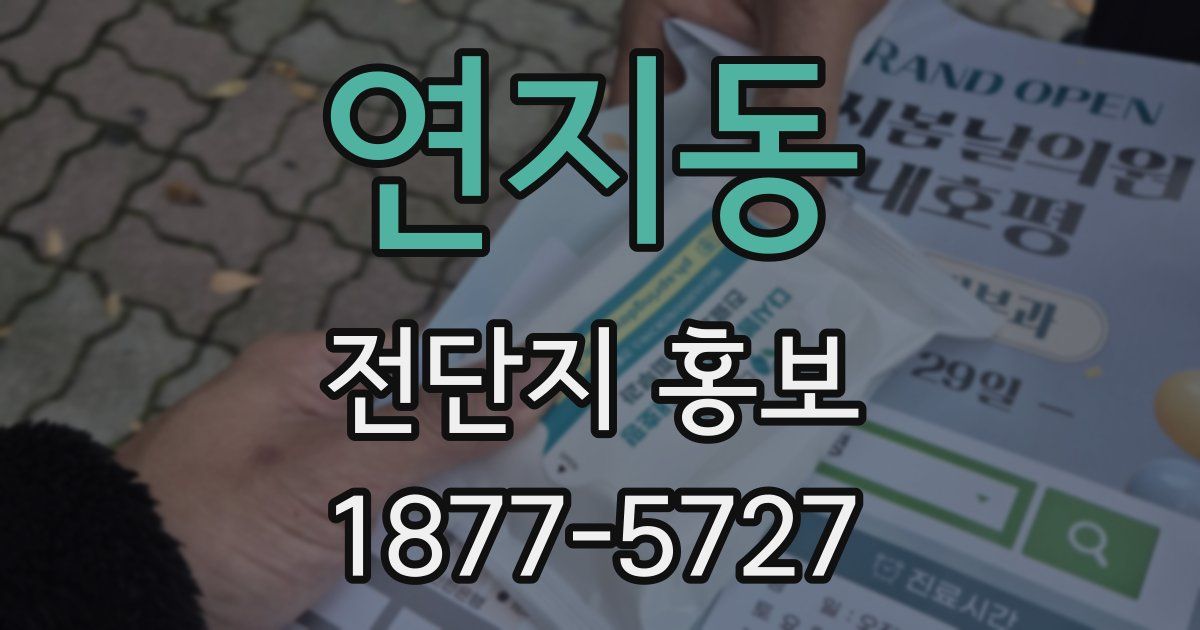 연지동 전단지 홍보