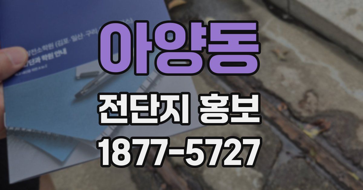아양동 전단지 홍보