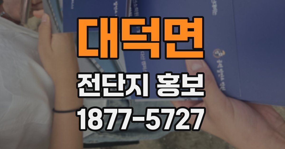 대덕면 전단지 홍보