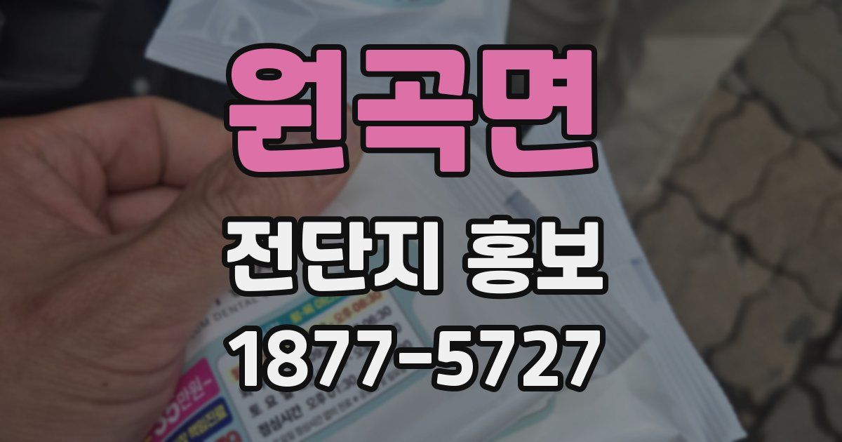 원곡면 전단지 홍보