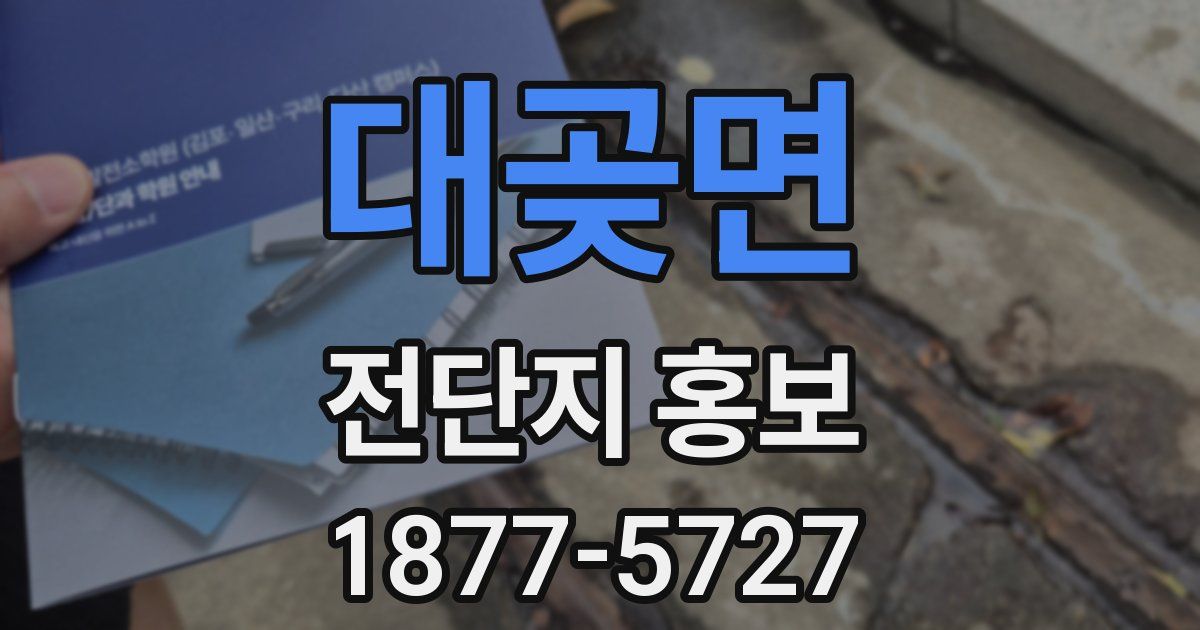 대곶면 전단지 홍보