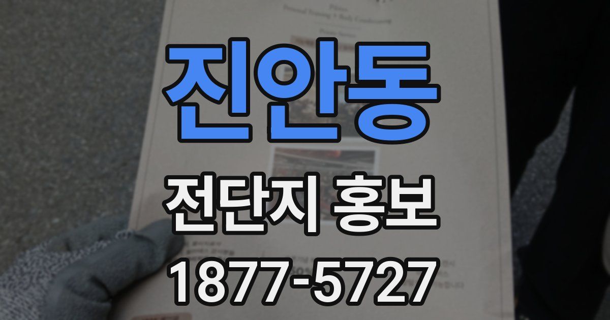 진안동 전단지 홍보