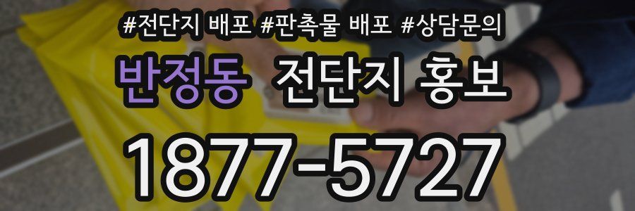 반정동 전단지 홍보