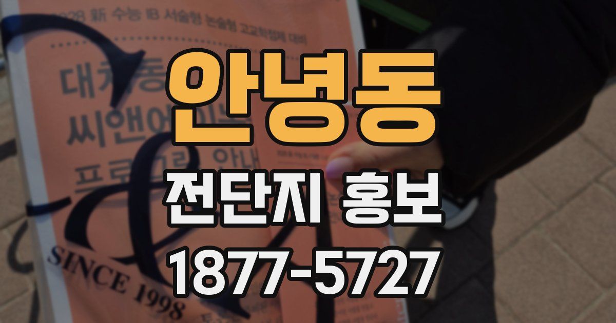안녕동 전단지 홍보