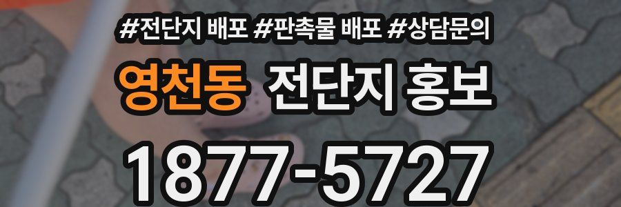영천동 전단지 홍보