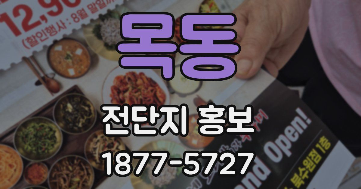 목동 전단지 홍보