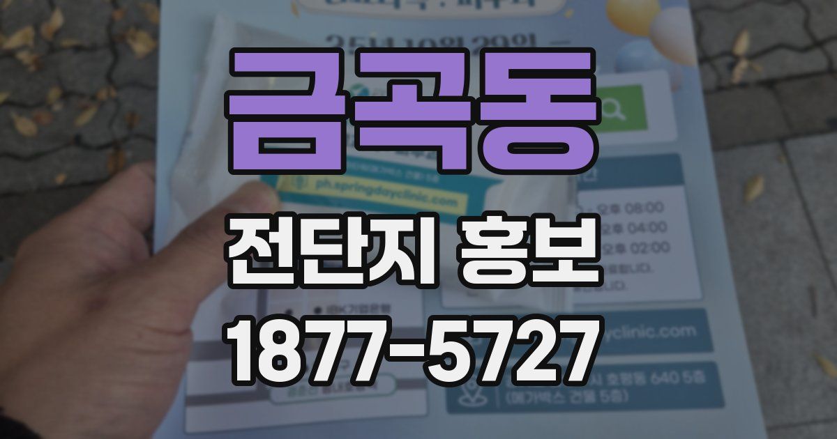 금곡동 전단지 홍보