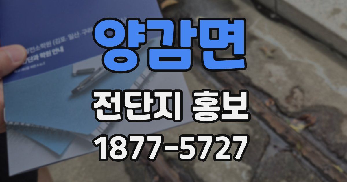 양감면 전단지 홍보