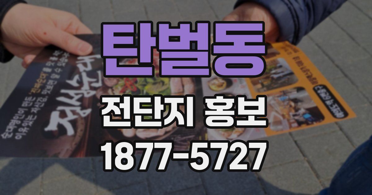 탄벌동 전단지 홍보