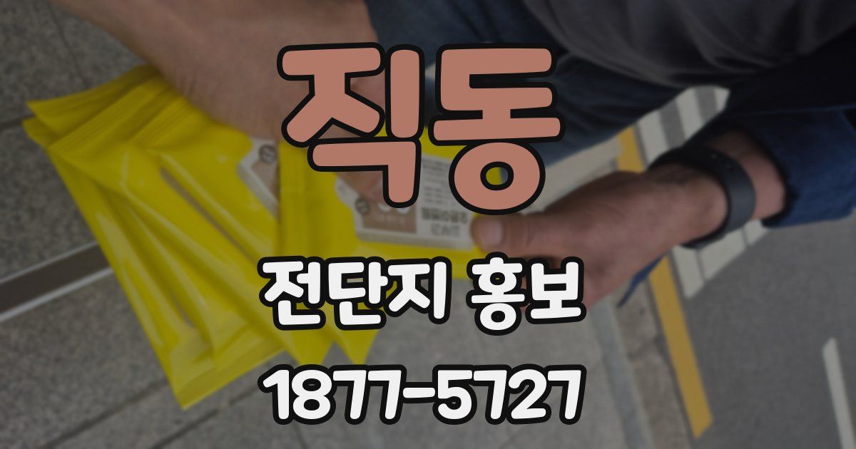 직동 전단지 홍보