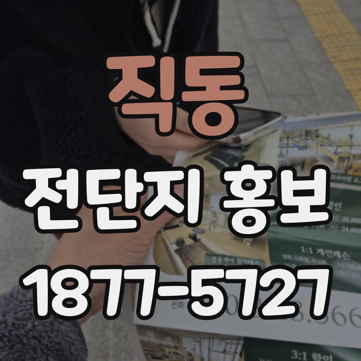 직동 전단지 홍보