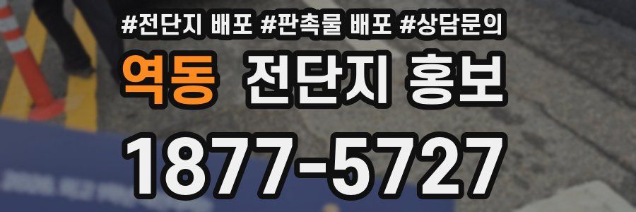역동 전단지 홍보