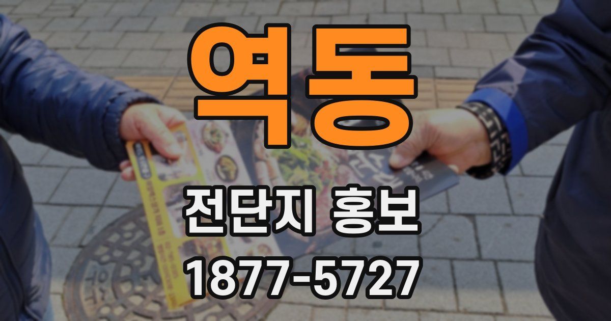 역동 전단지 홍보